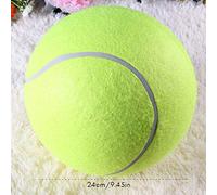 Tnfeeon Balle de Tennis Géante, Jouet Interactif en Caoutchouc, Idéal pour Les Grands Chiens, pour Aller Chercher, s'entraîner et s'amuser en Plein Air (Yellow)
