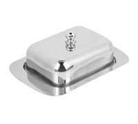 Tnfeeon Beurrier en Acier Inoxydable avec Couvercle, Matériau de qualité Alimentaire, Rangement élégant pour Fromage et Desserts, 7,5 X 4,9 Pouces pour une Utilisation en Cuisine