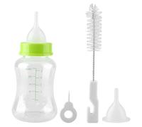 Tnfeeon Biberon de Lait d'animal familier, biberon de Chat de Chien de 150 ML biberon de Lait d'alimentation avec l'ouvre-Bouteille de Brosse de Bouteille de Mamelon