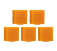 Tnfeeon Bloc de Cire d'abeille 5 Pièces de Cire d'abeille Jaune Finement Purifiée avec Lingette en Peau de Mouton, 4,3 X 4,3 X 2,7 Cm, Vernis pour Meubles en Cuir pour Surfaces en Acajou,