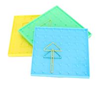 Tnfeeon Bloc de Tableau Géoboard Double Face Manipulateur Mathématique pour Les Jeunes Apprenants Améliore la créativité Motrice Fine Grâce à des Puzzles Géométriques Transforme Les Concepts