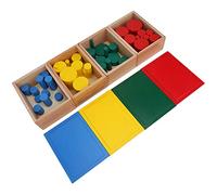 Tnfeeon Blocs Empilables de Cylindres en Bois, Ensemble d'apprentissage Sensoriel Montessori coloré Améliore la Reconnaissance de la Taille, la Perception Visuelle et l'identification des Couleurs
