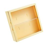 Tnfeeon Boîte Aveugle Murale, Mallette de Rangement avec Conception Anti-poussière pour Figurines d'action, Présentoirs de Poupées (Jaune crème)