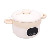 Tnfeeon Bol Chauffant Électrique Sans Fil, Boîte Repas Auto Chauffante 470 Ml en Acier Inoxydable 304 avec Batterie 3600 MAh Sans Eau for Repas de bébé et Tout Petit (crème)