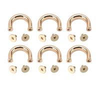 Tnfeeon Boucle en Métal avec Anneaux en U pour les Artisans du Cuir, Ensemble de Connecteurs de Sac à Main en Alliage de Zinc avec 10 Paires et Vis, Taille Compacte de 0,55 X 0,47 Pouces pour les (#1)