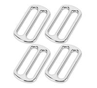 Tnfeeon Boucles Ajusteurs de Boucle de Sangle Robustes pour Ceintures de Sac à Dos Bagages Équipement de Plein Air Vêtements Projets de Bricolage Argent 49mmx26mm 10Pcs Boucles Coulissantes en Métal