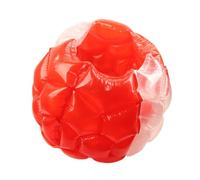 Tnfeeon Boule de Rebond à Bulles Ballon de Corps Gonflable Portable pour la Fête d'anniversaire et Les Activités de Camping 90x80cm (Rouge Transparent)