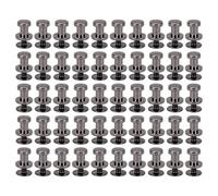 Tnfeeon Boutons à Rivets Goujons Boutons à Rivets Métalliques en Alliage de Zinc 6,5 Mm 50 Jeux avec Vis pour Sacs Chaussures Accessoires de Vêtements Attaches de Remplacement Faciles à Installer
