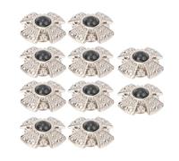 Tnfeeon Boutons Arrière à Vis Croisés Rivets Décoratifs en Alliage de Zinc 10 Ensembles de Goujons de Pierres Précieuses Colorées de 0,77 Pouces avec Gravures Florales pour Selles en Cuir, Sacs à