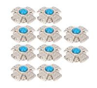 Tnfeeon Boutons Arrière à Vis Croisés Rivets Décoratifs en Alliage de Zinc 10 Ensembles de Goujons de Pierres Précieuses Colorées de 0,77 Pouces avec Gravures Florales pour Selles en Cuir, Sacs à