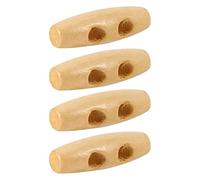 Tnfeeon Boutons Corne Bois Naturel, Boutons à Bascule 2 Trous 50 Pièces pour Manteaux Vestes Pulls, Surface Polie sans Aspérités for Couture et Remplacement de Vêtements