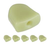 Tnfeeon Boutons de Réglage de Guitare en Acrylique, Poignée Lisse de Remplacement pour Ensemble de 6 Pièces avec Embouts et Vis 0,67 X 0,63 X 0,28 Pouces, Accent de Tête Verte pour Guitare