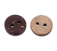 Tnfeeon Boutons en Coquille de Noix de Coco Boutons de Couture Marron Naturel 400 Pièces Ronds 2 Trous 0,4 Pouce pour les Projets d'artisanat de Réparation de Vêtements de Scrapbooking