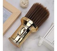 Tnfeeon Brosse à Plumeau pour Barbier, Outil de Nettoyage Doux Multi-usage pour le Balayage des Cheveux Cassés et le Toilettage de la Barbe, Couleurs or Noir Argent Disponibles, Idéale pour une (GOLD)