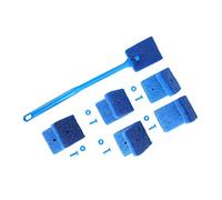 Tnfeeon Brosse de Nettoyage en éponge Double Face pour Aquarium, épurateur de Poisson à Long Manche pour Aquariums en Verre avec Coton de Remplacement (Blue)