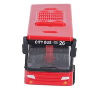 Tnfeeon Bus Modèle Jouet Alliage Rouge Réel Roue Mobile Roue Portable de Voiture de Bus pour Les Enfants de 3 Ans et Plus