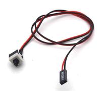 Tnfeeon Câble de Commutateur de Redémarrage de PC 2 Broches ATX Carte Mère Jumper 50 Cm Fil Rouge Noir Plug and Play de Remplacement pour Réparation de Boîtier de PC de Bureau Bricolage Construction