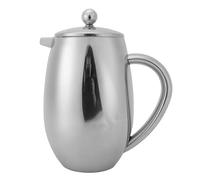 Tnfeeon Cafetière en Acier Inoxydable, Cafetière Isolée à Double Paroi avec Filtre à Mailles Fines et Poignée Ergonomique, pour café Chaud, thé, Lait et Autres Boissons