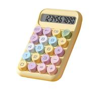 Tnfeeon Calculatrice Scientifique, Calculatrice Mécanique Portable avec écran LCD à 10 Chiffres pour étudiants et Tâches Comptables (Yellow)