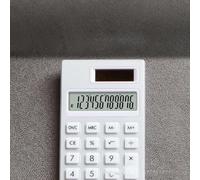 Tnfeeon Calculatrice Solaire à 12 Chiffres, Bureau Portable en ABS avec Boutons en Caoutchouc élastiques, Affichage à 12 Chiffres pour Le Bureau, l'école, Les Affaires, Design Léger, Convient au,