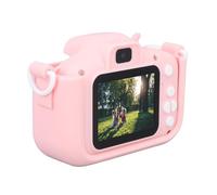 Tnfeeon Caméra Numérique pour Enfants, Campagne de Dessins Dessinés Mignon Photographie Vidéo Enregistrement de Jeu Caméra Musicale pour Enfants, ABS Silicone 600mAh (Pink)
