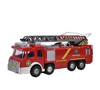 Tnfeeon Camion de Pompiers de Secours Jouet avec Jet d'eau, Musique et Bras Robotique Flexible, Véhicule de Modèle d'urgence pour Enfants