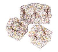 Tnfeeon Canapé Miniature en Bouleau, Meubles de Maison de Poupée à l'échelle 1/12 avec Oreillers en Peluche, Double 5,5 X 2,8 X 2,4, Simple 3,3,8, Pouces pour Les Amateurs de Décoration