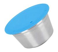 Tnfeeon Capsule de café Réutilisable, Tasse Filtrante Rechargeable en Acier Inoxydable avec Fonctionnalités Faciles à Nettoyer pour une Utilisation à Domicile et au Bureau (BLUE)