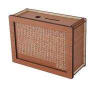 Tnfeeon Cash Coin Retro Money Savings Box Adults Kids Box en Bois avec Comptoir économique et pour Les Amis des Enfants (3000 Euros)