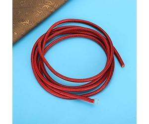 Tnfeeon Ceinture de Rechange pour Machine à Coudre, Cuir de Vache Véritable avec Crochet pour Modèles Vintage, Installation Facile et Design Classique pour Machines à Pédale (rouge)