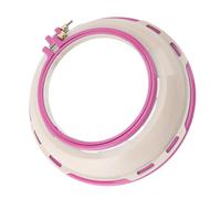 Tnfeeon Cerceau de Support de Broderie, Cerceau Double Face en Plastique Robuste pour Projets de Quilting au Point de Croix de 16,5 Cm et 25 Cm (Rose rouge)