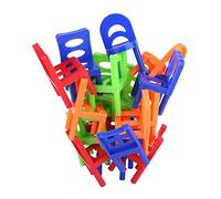 Tnfeeon Chaises en Plastique Balance 18 PCS Multicolore Mini Empilant Intelligence Jeux Empilables Chaise Jouet Plastique Jeu Apprentissage pour Petites Enfants