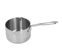 Tnfeeon Chauffe-beurre en Acier Inoxydable, Faitout à Lait de 300 Ml avec Double Bec Verseur pour Cuisinières électriques à Gaz à Induction, Petite Casserole pour Soupe au Chocolat et