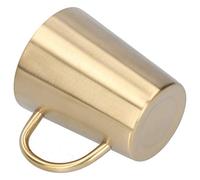 Tnfeeon Chope à Bière en Acier Inoxydable, Tasse Isolée 304 avec Poignée épaissie, capacité de 340 Ml pour la Bière et le café (GOLD)