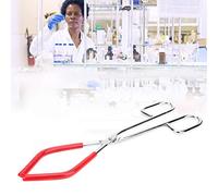 Tnfeeon Clamp/Holder de Bécher pour Flacon en Acier, Pince de Chimie Hautement Polie pour Laboratoire, Résistant à la Corrosion, Manchon Antidérapant, Idéal pour l'enseignement et les Expériences