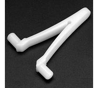 Tnfeeon Clips en V pour écumoire de Piscine, Connexion de Poteau Sécurisée pour Brosses d'écumoire, Têtes d'aspirateur, 6 Pièces Blanches 2,1 X 1,6 Pouces, Ajustement Facile pour Les Tâches