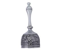 Tnfeeon Clochette à Main Ultra-sonore - Sonnette D'appel Puissante en Alliage de Zinc, avec Poignée Ergonomique et Gravure Dragon-Phénix - Idéale pour Mariages, Salles de Classe, Service