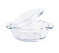 Tnfeeon Cocotte en Verre avec Couvercle, Passe au Four et au -ondes pour la Cuisson de Pains à la Levure, de Desserts, Convient pour le Stockage des Cocottes et de la Fabrication de (L 1.5L)