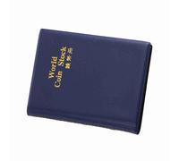 Tnfeeon Coin Collection Book 120 POCHETS 10 Pages Small Money Holder Album For Caps Medallions Collecteurs (BLUE)