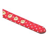 Tnfeeon Collier Réglable à Pois pour Animaux de Compagnie, Nœud Papillon en Cuir PU Souple pour Chiens de Petite et Moyenne Taille, Ajustement Confortable, Largeur de 0,5 Pouces, Longueur de 12,6 à