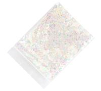 Tnfeeon Confettis à Paillettes, Paillettes Rondes Blanches en PET pour Nail Art, Artisanat de Bricolage, Bon pour la Décoration des Ongles et les Projets de Vacances