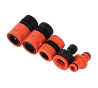 Tnfeeon Connecteur de Tuyau G1/2, Raccords de Tuyau d'eau en ABS pour l'irrigation du Jardin, Conception étanche pour Tube de 16mm 5 Pièces