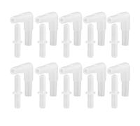 Tnfeeon Connecteur en Plastique pour Valve d'air d'aquarium, Répartiteur à 2 Voies pour Tubes de 4 Mm, Coudes à Angle Droit, Accessoires pour Poissons à Passage Droit, Connecte Deux Tubes 'air,