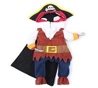 Tnfeeon Costume d'halloween en Polyester pour Animaux de Compagnie pour Chats et Chiens, Adorable Tenue de Pirate, Durable, Confortable, pour Animaux de Petite et Moyenne Taille, Parfait (S)