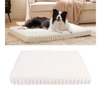Tnfeeon Coussin Auto-Chauffant pour Animaux de Compagnie, Lit pour Chien, Tapis Polaire à Carreaux avec Fond Antidérapant, Lavable en Machine, adapté aux Voyages