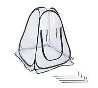 Tnfeeon Couverture Chaude Portative de Fleur de Serre de Jardin de Maison de 27,56 × 27,56 × 31,5 Pouces pour la Serre Froide de Plantes de Jardinage de Protection Contre Le Gel, Pliable