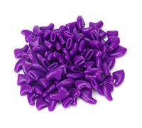 Tnfeeon Couvre-Ongles pour Chat en PVC Souple, Accessoire de Toilettage pour Chatons et Chats, Vert et Violet foncé, 100 Pièces (XS)