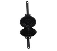 Tnfeeon Créateur de Crêpes à Double Face, Conception Rapide de Chaleur et de Revers, Plate-forme en Acier Antiadhésive pour Crêpes et Gaufres, Petit-déjeuner et Camping Essentiel (BLACK)