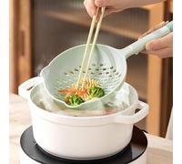 Tnfeeon Cuillère d'écumoire de Cuisine, Louche Passoire en Maille de Nylon avec Poignée Résistante à la Chaleur, Idéale pour la Cuisson et l'égouttage, 6,7 X 14,4 Pouces pour les Cuisiniers à