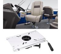 Tnfeeon Curseur de Siège de Bateau, Réglage Coulissant Avant et Arrière de 5,51 Pouces en Alliage D'aluminium avec Bouton de Verrouillage, pour Poteau de Piédestal de 2 7/8 Pouces de